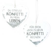 Artikel Geschenkanhänger Konfettiherz 9cm 6St