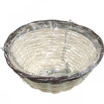 Artikel Blumenampel, Pflanzschale zum Aufhängen Weiß, Braun, Shabby Chic Ø31,5cm