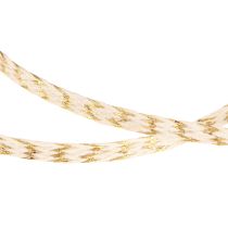 Artikel Kordel Baumwolle Gold und Creme Baumwollband 7mm 15m