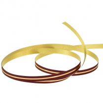 Artikel Kräuselband Geschenkband Rot mit Goldstreifen 5mm 250m