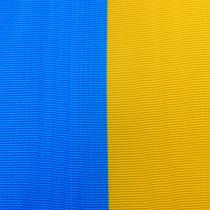 Artikel Kranzband Moiré Blau-Gelb 100 mm