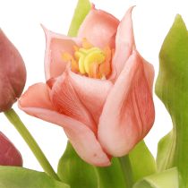 Artikel Künstliche Blumen Kronentulpen Lila Rosa 7 St im Bund 34cm