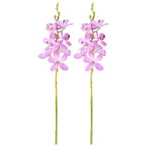 Artikel Künstliche Orchideen 8 lila Blüten Ø3,5cm–5cm 2St