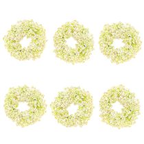 Artikel Künstlicher Blumenkranz Mini Tischdeko Weiß Rosa Ø12cm 6 St