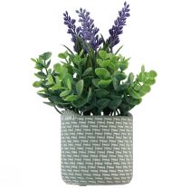 Artikel Künstlicher Lavendel im Topf Keramik Violett Grün H22cm