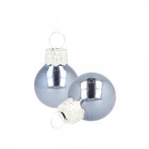 Artikel Mini Weihnachtskugeln Glas Blau Matt/Glänzend Ø2cm 44 St