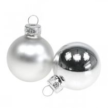 Artikel Weihnachtskugeln Glas Silber Kugel Matt/Glänzend Ø4cm 60 St