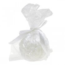 Artikel Kugelkerze Rosen Runde Kerze Weiß Kerzendeko Ø7cm