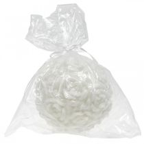 Artikel Kugelkerze Rosen Runde Kerze Weiß Tischdeko Ø10,5cm