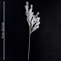 Artikel Kunstzweig gefrostet Dekozweig Winterdeko Weiß 78cm 2St