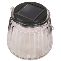 Artikel LED Gartenleuchte Glas Solar zum Hängen Lila Ø10,5cm 2St