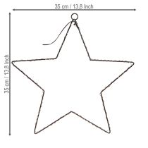 Artikel LED Stern zum Hängen Metall 110L Warmweiß Innen Ø35cm