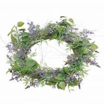 Artikel Mediterraner Lavendelkranz Ø50cm, Künstlicher Blumenkranz mit Lavendel und Rosmarin