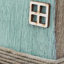 Artikel Leuchtturm Antik Optik Maritime Tischdeko Holz Blau 40,5cm