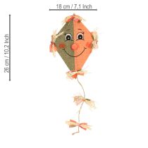 Artikel Lustiger Deko Drachen zum Aufhängen Orange 18×26cm 2St