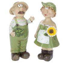 Artikel Dekofiguren Bauernpaar Lustige Wohnzimmerdeko und Sommerdeko für innen 17cm 2St
