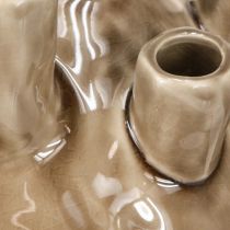 Artikel Maritime Vase Deko Korallen Design Braun Ø14,5cm H14cm