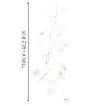 Artikel Metall Blumen Deko Girlande Draht für Blumenkranz Sommerdeko Wanddeko Gold 110cm