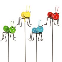 Artikel Metall Deko Ameise am Stab Gartendeko Sortiert 46cm 4 St
