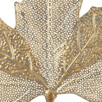 Artikel Metall Wanddekoration Ahornblatt Kerzenhalter Golden Antik 42cm × 39cm
