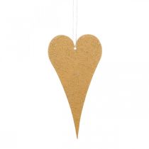 Artikel Hängedeko Fenster Metallherzen, Deko Herzen zum Aufhängen Beige/Gelb/Orange H15cm 6 St