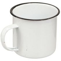 Artikel Metalltasse Pflanztasse Metall Weiß Schwarz Ø9cm 4St