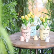 Artikel Mini Eimer Deko Ostern to Go Orange Mint Gelb 8×7cm 6 St