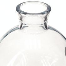 Artikel Mini Glas Vasen Bauchig Blau Getönt Ø7,5cm H9cm 6 St