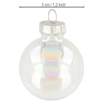 Artikel Mini Weihnachtskugeln Glas Kugeln Irisierend Klar 3cm 22 St