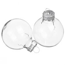 Artikel Mini Weihnachtskugeln Glas Retro Transparent Ø3cm 22 St