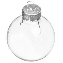 Artikel Mini Weihnachtskugeln Glas Retro Transparent Ø3cm 22 St