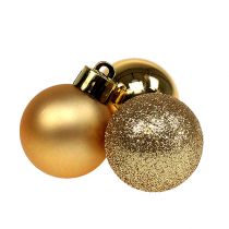 Artikel Mini Weihnachtskugel Gold Ø3cm 14 St