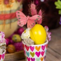 Artikel Mini-Schmetterling am Draht Rot, Grün 6,5cm 12 St