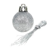 Artikel Mini Weihnachtskugel Silber Ø3cm 14 St