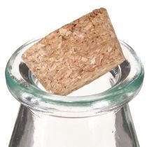 Artikel Minivasen Glas Vasen mit Korken H13,5cm Ø5,5cm 6St