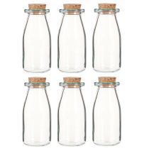 Artikel Minivasen Glas Vasen mit Korken H13,5cm Ø5,5cm 6St
