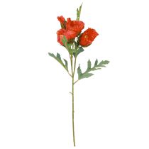 Artikel Mohnblumen Deko Mohn künstlich Rot 45cm Bund mit 3 St