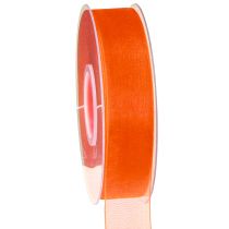 Artikel Organzaband Geschenkband Orange Band Webkante 25mm 50m