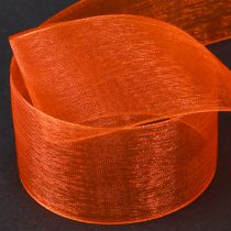 Artikel Organzaband Geschenkband Orange Band Webkante 40mm 50m