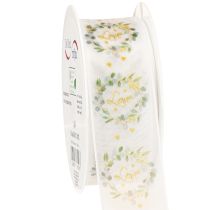 Artikel Organzaband Hochzeit Deko Band „Love“ Weiß 40mm 15m