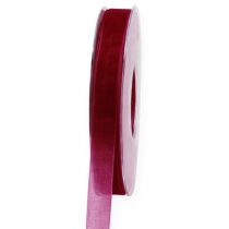 Artikel Organzaband Webkante Band Organza Bordeaux 15mm 50m