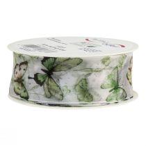 Artikel Organzaband Chiffonband Schmetterlinge Grün 40mm 18m