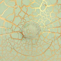 Artikel Osterdeko Hasenkopf Mintgrün Gold Krakelee 16,5x16x40cm