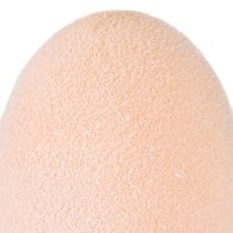 Artikel Ostereier Klein Beflockt Pfirsich Braun Weiß H4cm 15 St