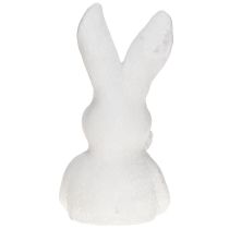 Artikel Osterhase Figur Shabby Chic Hase denkend Weiß 11×9×20,5cm