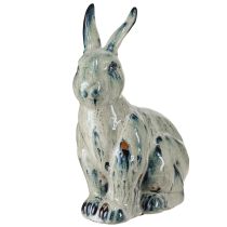 Artikel Osterhase Keramik Beige Blau Glasiert 18x11x25,5cm