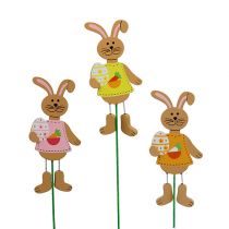 Artikel Osterstecker Hasen mit Ei 12cm L29cm 15 St