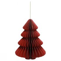 Artikel Papier Tannenbaum Bordeaux Weihnachtsanhänger H20cm