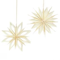 Artikel Papiersterne Baumschmuck Sterne Weiß Gold Ø15cm 6 St