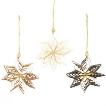 Artikel Papiersterne Christbaumschmuck Weiß Braun Grün 10cm 6 St